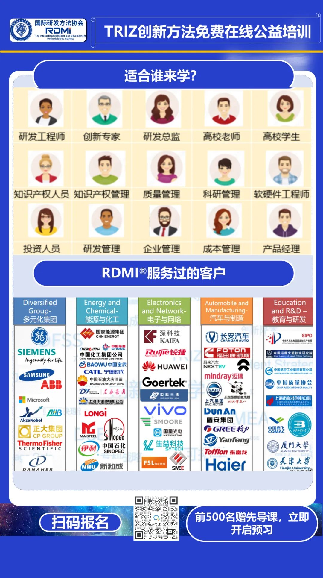 两天免费TRIZ一级培训破解技术难题